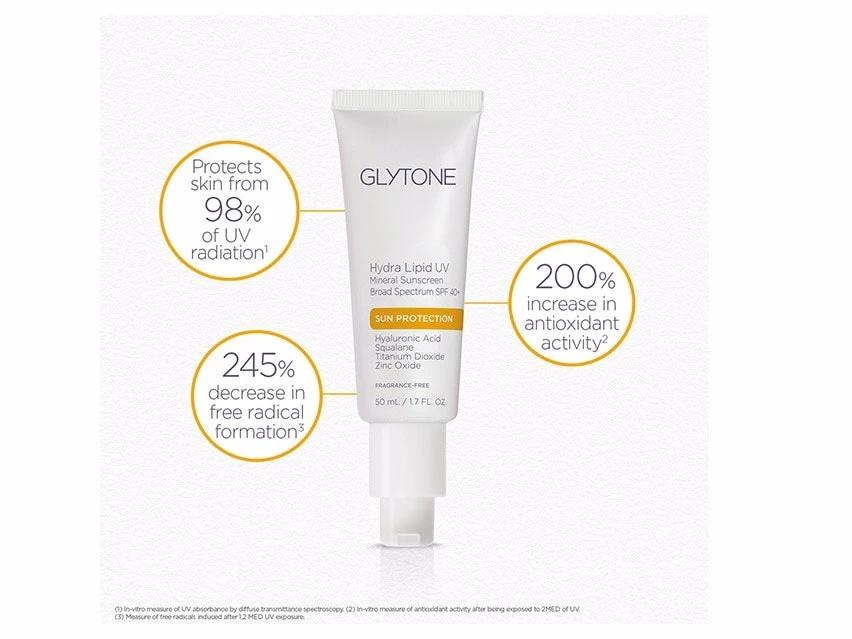 Glytone Hydra Lipid UV Mineral Sunscreen Broad Spectrum SPF 40+ 4 Glytone Hydra Lipid UV Mineral Sunscreen Broad Spectrum SPF 40+ - Image 4