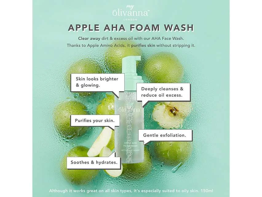 My Olivanna Apple AHA Foam Face Wash 4 My Olivanna Apple AHA Foam Face Wash - Image 4