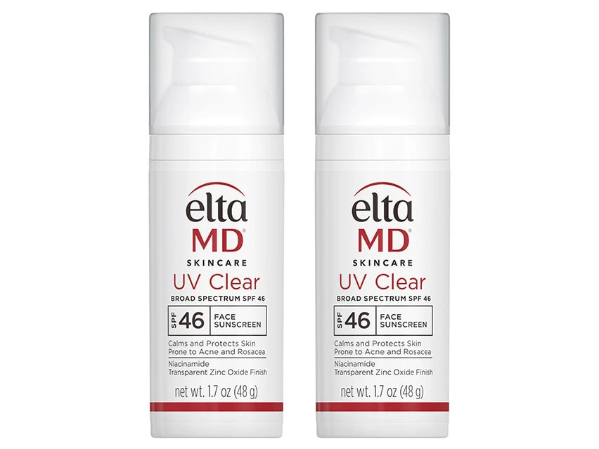 EltaMD UV Clear Untinted Broad-Spectrum SPF 46 Sunscreen Duo 1 EltaMD UV Clear Untinted Broad-Spectrum SPF 46 Sunscreen Duo