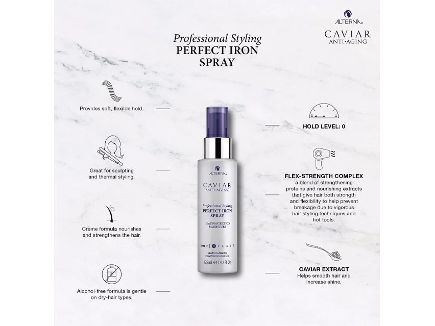 Alterna CAVIAR ANTI-AGING Professional Styling Perfect Iron Spray 2 Alterna CAVIAR ANTI-AGING Professional Styling Perfect Iron Spray - Image 2