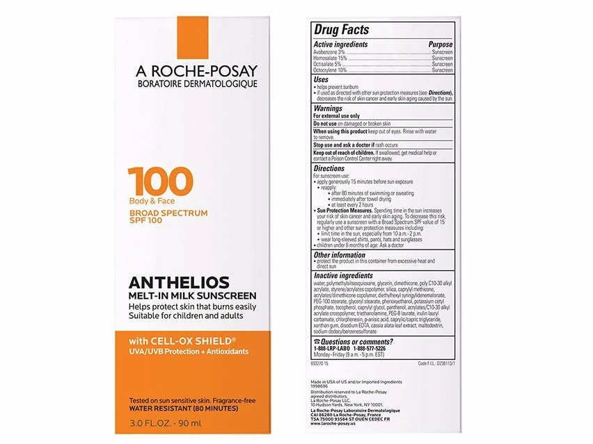 La Roche-Posay Anthelios Melt-in Milk Body & Face Sunscreen SPF 100 7 La Roche-Posay Anthelios Melt-in Milk Body & Face Sunscreen SPF 100 - Image 7