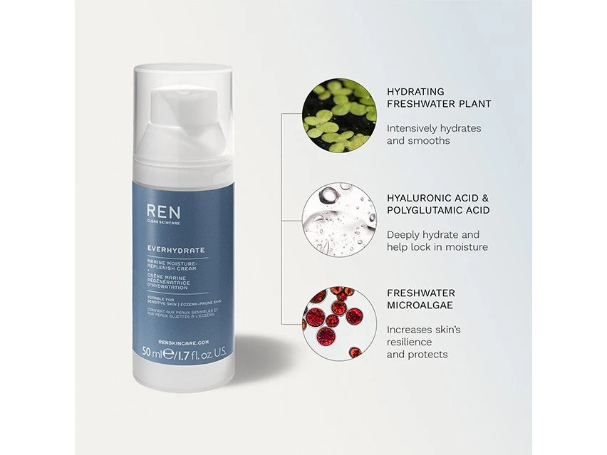 REN Clean Skincare Everhydrate Marine Moisture-Replenish Cream 3 REN Clean Skincare Everhydrate Marine Moisture-Replenish Cream - Image 3