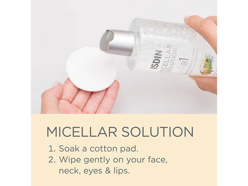 ISDIN Micellar Solution 4-in-1 Makeup Removing Micellar Cleansing Water 6 ISDIN Micellar Solution 4-in-1 Makeup Removing Micellar Cleansing Water - Image 6